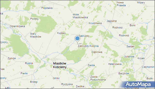 mapa Zabruzdy-Kolonia, Zabruzdy-Kolonia na mapie Targeo